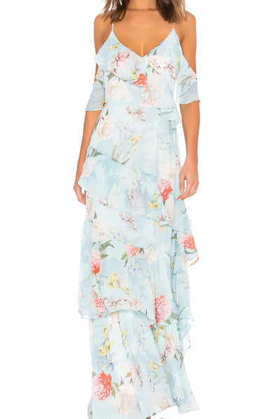 YUMI KIM Women's Forever Yours Jade Hearts Desire Maxi Dress #1816m Medium NWT