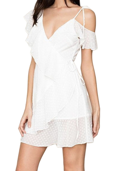 YUMI KIM Women's Swiss Doy White Sheer Bliss Dress #DR18166/218 XS NWT