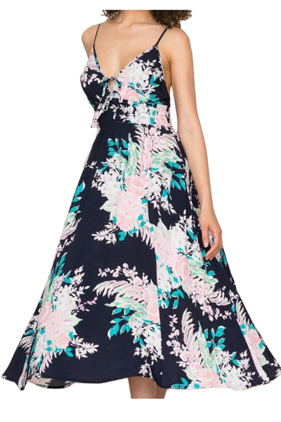 YUMI KIM Women's Mystic Floral Navy Lovers Rock Dress #DR18381/218 XS NWT