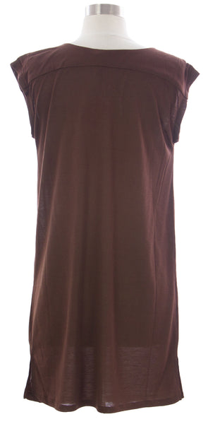 NAILA Women's Brown Cowl Neck Halaya Dress Dre2BRW $110 NEW