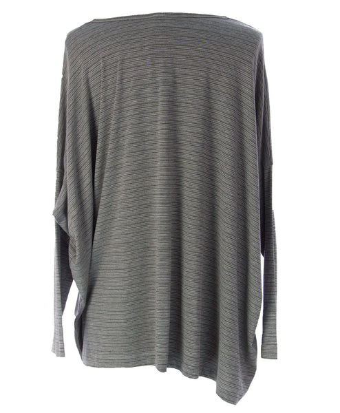 Lunn Women's Egalite Striped Bat Wing Blouse Nimbus