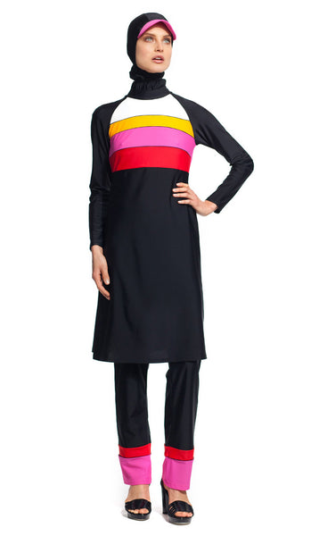 MODEST SEA Emma 3-Pc Full Coverage Swimsuit Burkini 11012 $267 NEW