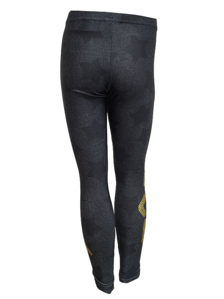 TEREZ Girl's Black Crystal Emoji Cindy Leggings #4011179 NWT