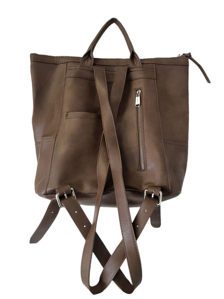 URBAN ORIGINALS Women's Brown Eternity Vegan Leather Backpack #390115 NWT