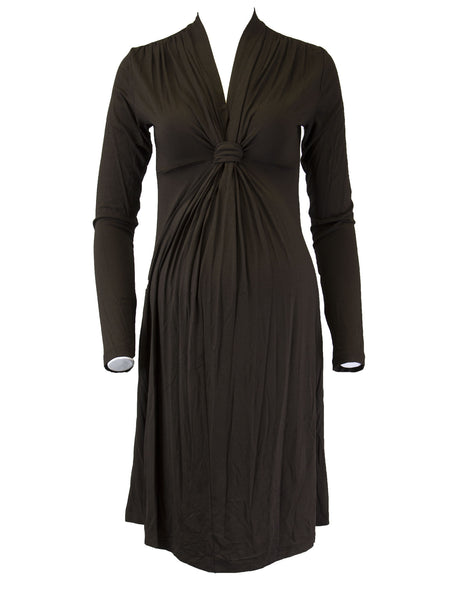 OLIAN Maternity Women's Knot Accent Long Sleeve Dress $125 NWT