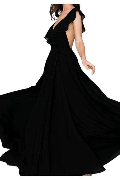 YUMI KIM Women's Black Full Bloom Maxi Dress #DR18137m/268 Small NWT