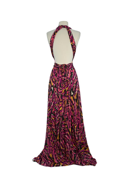 VON VONNI Women's Fuschia Vortex Transformer Dress Long One Size VVL101 $120