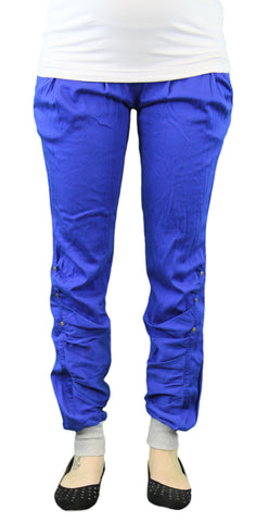 9 Fashion Maternity Gadar Blue Low-Panel Pants Sz S $88 NWT