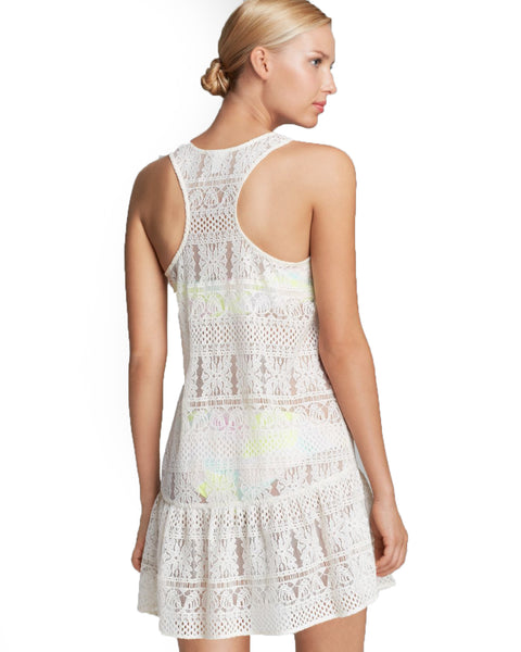 ZINKE Women's Ivory Cover-up Gemma Lace Dress $136 NEW