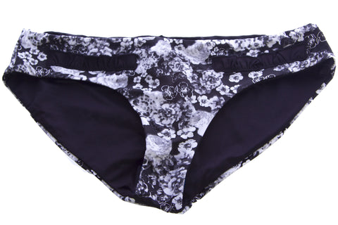 ZINKE Women's Black/White Floral Georgie Hipster Bikini Bottoms $77 NEW