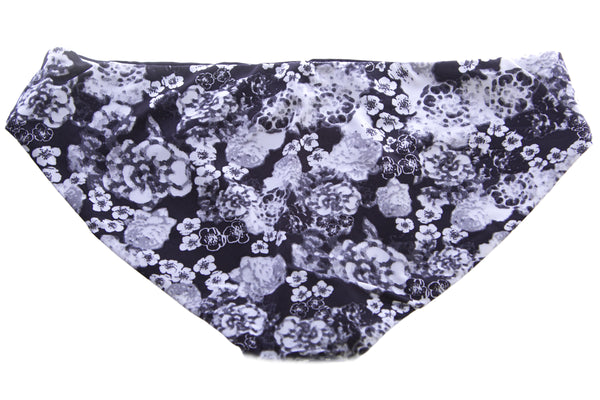 ZINKE Women's Black/White Floral Georgie Hipster Bikini Bottoms $77 NEW