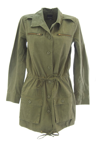 DOLCE VITA Women's G.I. Olive Green Cotton Drawstring Military Jacket $209 NEW