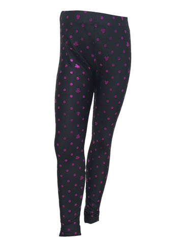 TEREZ Girl's Black Minnie And Mickey Leggings #11178696 NWT