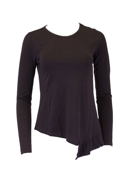 Grey State Long Sleeve Asymmetric Clover Tee NEW