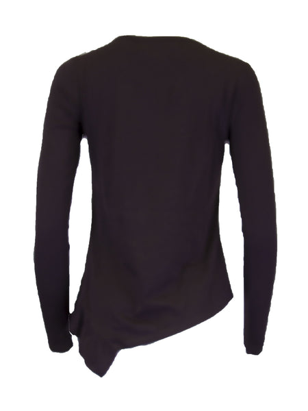 Grey State Long Sleeve Asymmetric Clover Tee NEW