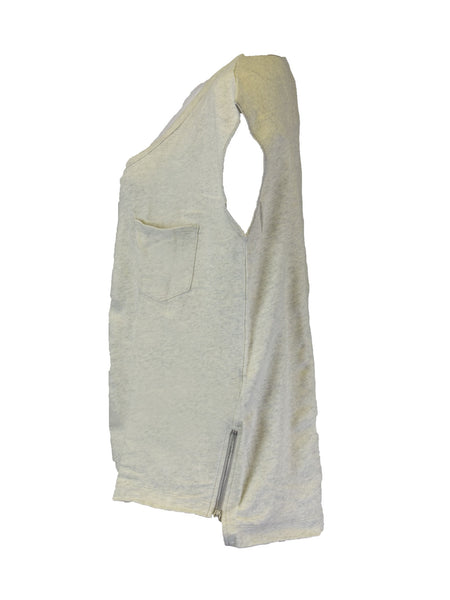 Grey State Sleeveless Cotton Terry Tee $68 NEW