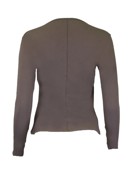 GREY STATE Women's Soft Wrap V Neck Top $88 NEW