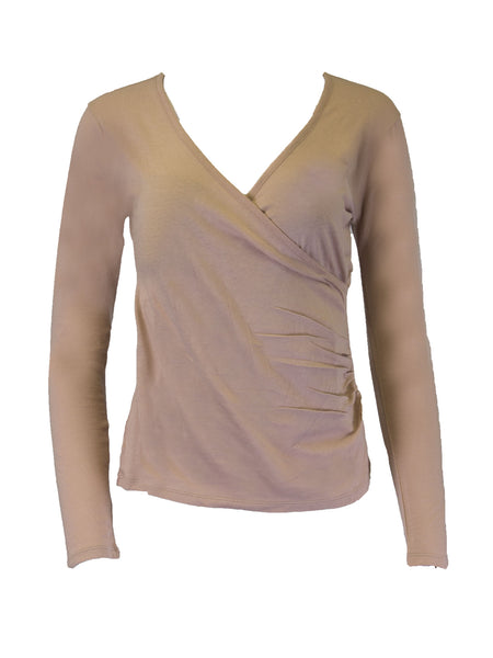 GREY STATE Women's Soft Wrap V Neck Top $88 NEW