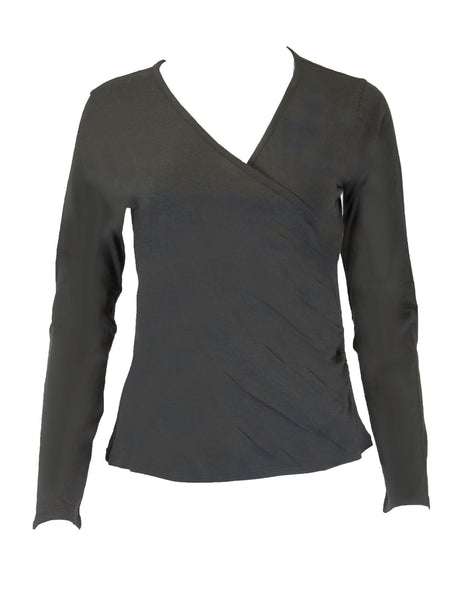 GREY STATE Women's Soft Wrap V Neck Top $88 NEW