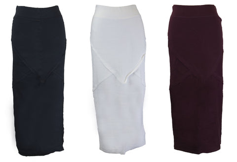 GREY STATE Women's Patchwork Column Skirt $118 NEW