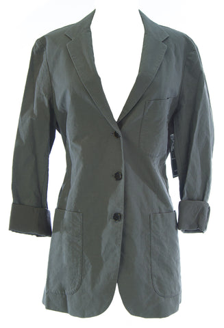 EDUN Women's Granite Grey Delave Button Up Jacket NEW