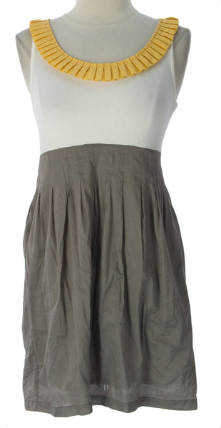 PRIORITIES Women's White/Grey Slveless Above-Knee Dress #41639 $123 NEW