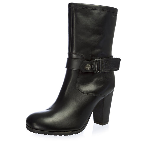 G-STAR Raw Women's TRYST Ode Black Leather Heeled Boots GS32860/000 NEW