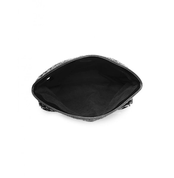 Tamara Mellon Black Grommet Dazzle Clutch Hand bag $1,395 NEW