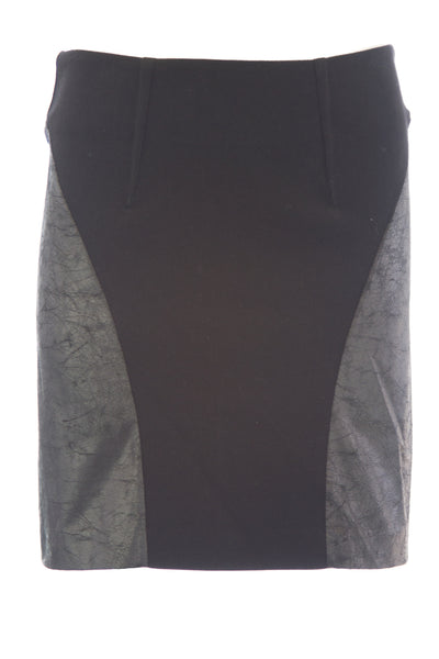 DOLCE VITA Womens Harper Black Faux Leather High Waisted Pencil Skirt $165 NEW