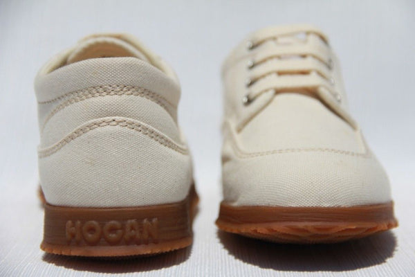 Hogan by TOD'S Scarpa H. Easy Donna Khaki Canvas Sneakers Shoes