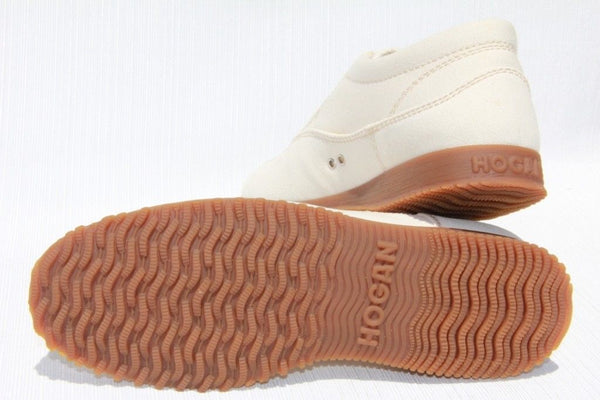 Hogan by TOD'S Scarpa H. Easy Donna Khaki Canvas Sneakers Shoes