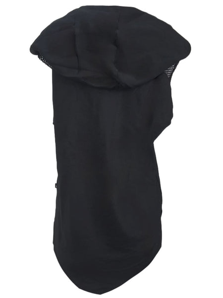 TEREZ Women's Black Sleeveless V-Neck Hoodie #23998368 Medium NWT