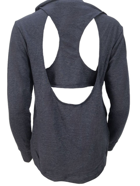 TEREZ Women's Blue Racerback Hoodie #23158006 NWT