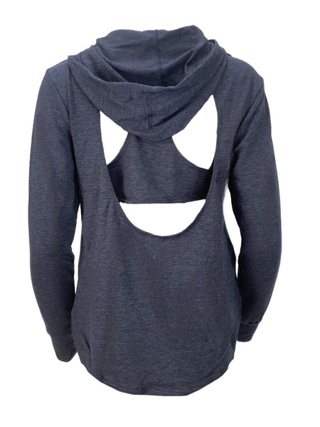 TEREZ Women's Blue Racerback Hoodie #23158006 NWT