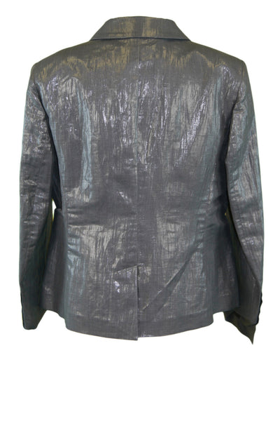 MODYVA Women's Glossy One Button Blazer 25480