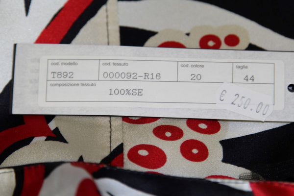 THANA Womens Multi-Color Floral Drape Neck Sleeveless Silk Top IT Sz 44 NWT