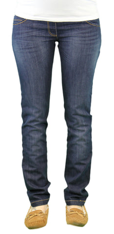 9 Fashion Maternity Urango Indigo Mid-Panel Jeans Sz S $199 NWT