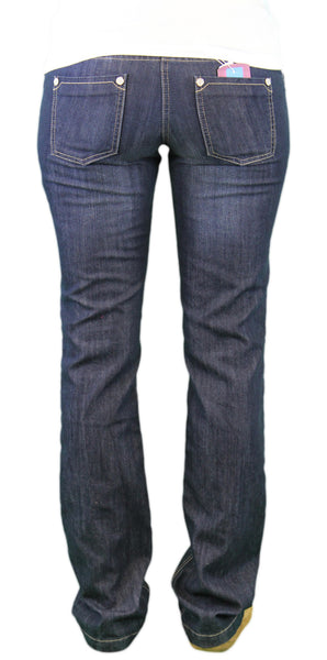 9 Fashion Maternity Sugo Indigo Low-Panel Jeans Sz S $105 NWT