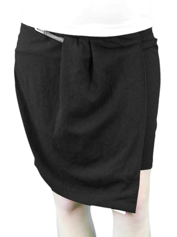 9 FASHION Maternity Nicola Black Asymmetrical Skirt Sz S $74 NWT