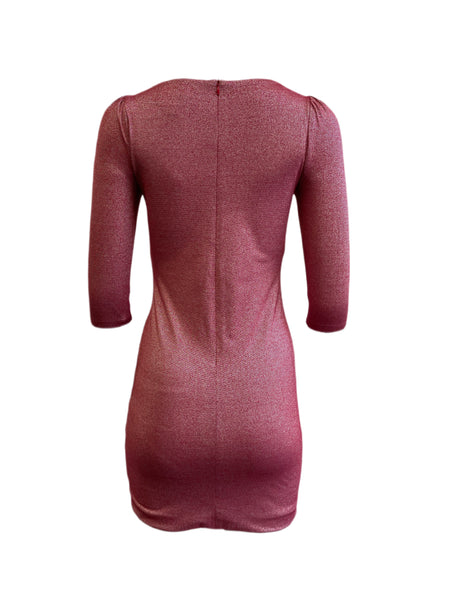 VON VONNI Women's Tropic Red London Elbow Sleeve Dress $170 NEW