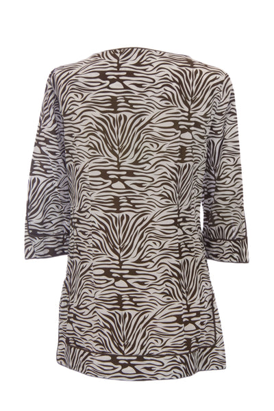 Elizabeth Mckay Cropped Sleeve Printed Tunic 2 Francois Print