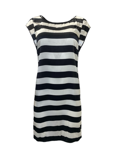 ANNE LEMAN Women's Striped/Gold Eglantine Cocktail Dress SP91DR1 $468 NEW