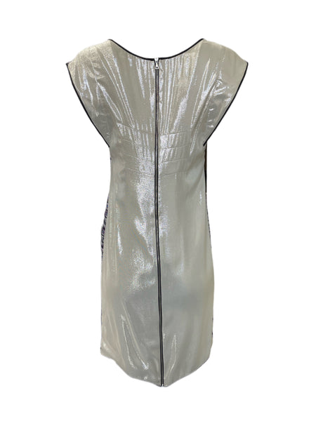 ANNE LEMAN Women's Peacock/Silver Eglantine Cocktail Dress SP91DR1 $468 NEW