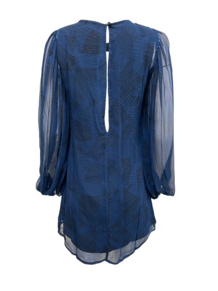 Winter Kate Dixie Moonlight Blue Keyhole Tunic Dress NRD36BL $225 NEW