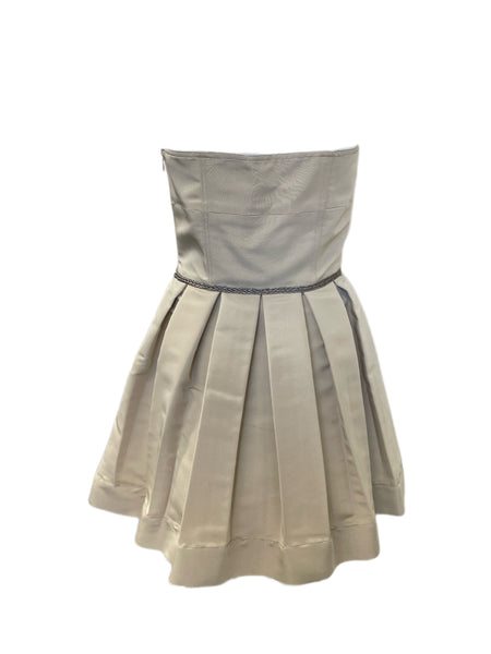 ANNE LEMAN Women's Moonstone Strapless Pleated Fabiola Dress SP91DR14 $548 NEW