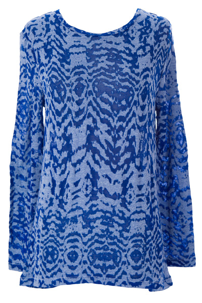 SURFACE TO AIR Women's Light Blue Iron Long Sleeve Top $220 NEW