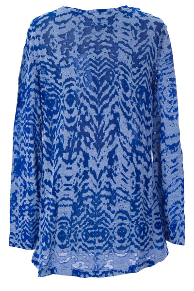 SURFACE TO AIR Women's Light Blue Iron Long Sleeve Top $220 NEW