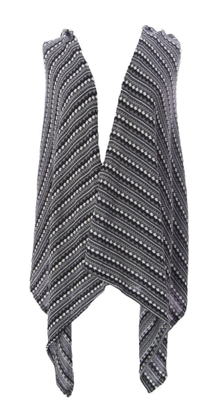 JULES & JIM Maternity Women's Grey Striped Hooded Cardigan H1290 Sz M $129 NEW