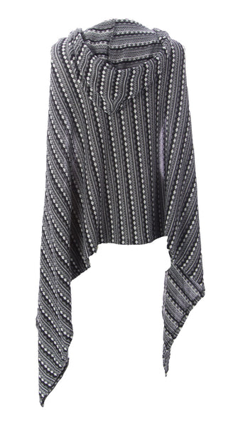 JULES & JIM Maternity Women's Grey Striped Hooded Cardigan H1290 Sz M $129 NEW