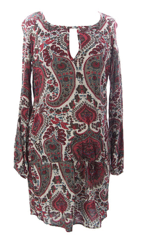 JULES & JIM Maternity Women's Multi-Color Paisley Tunic Top H13820 Sz M $109 NEW